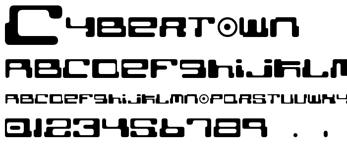 Cybertown Subterranean font
